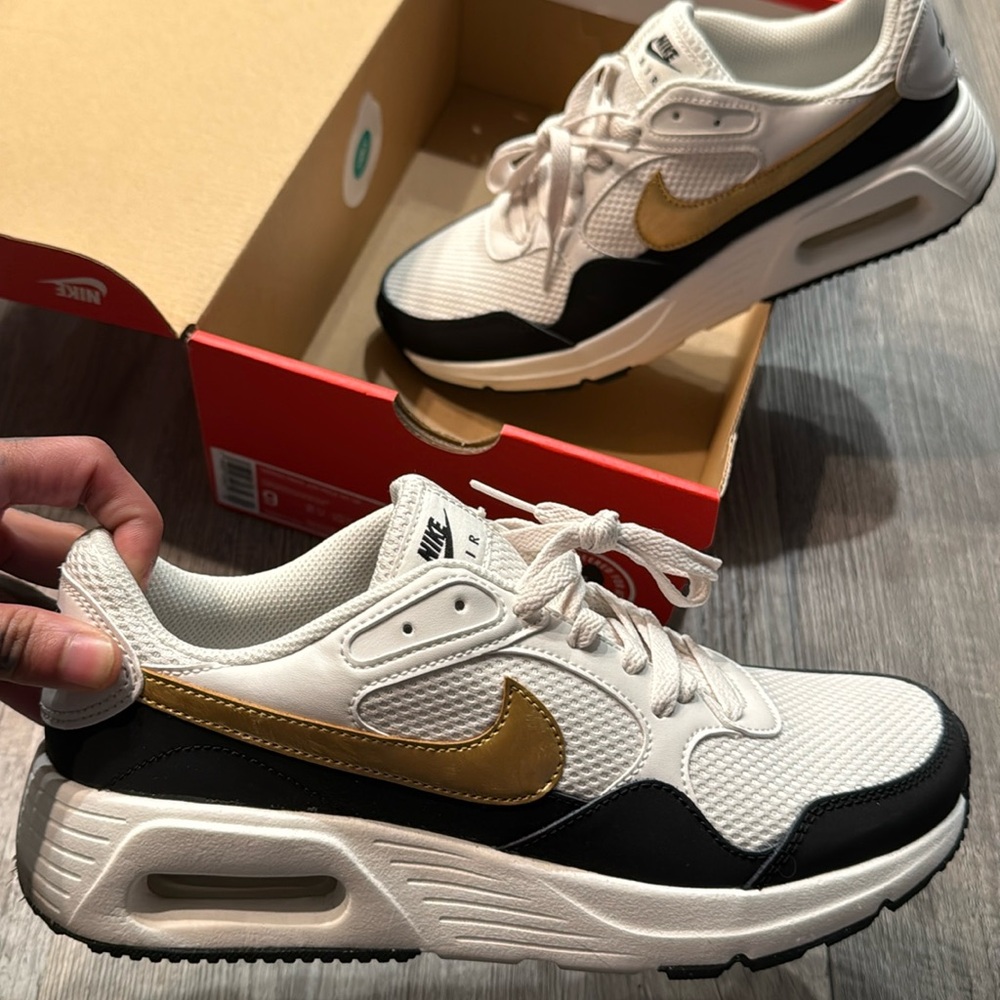 Gold White and Black Women’s Nikes